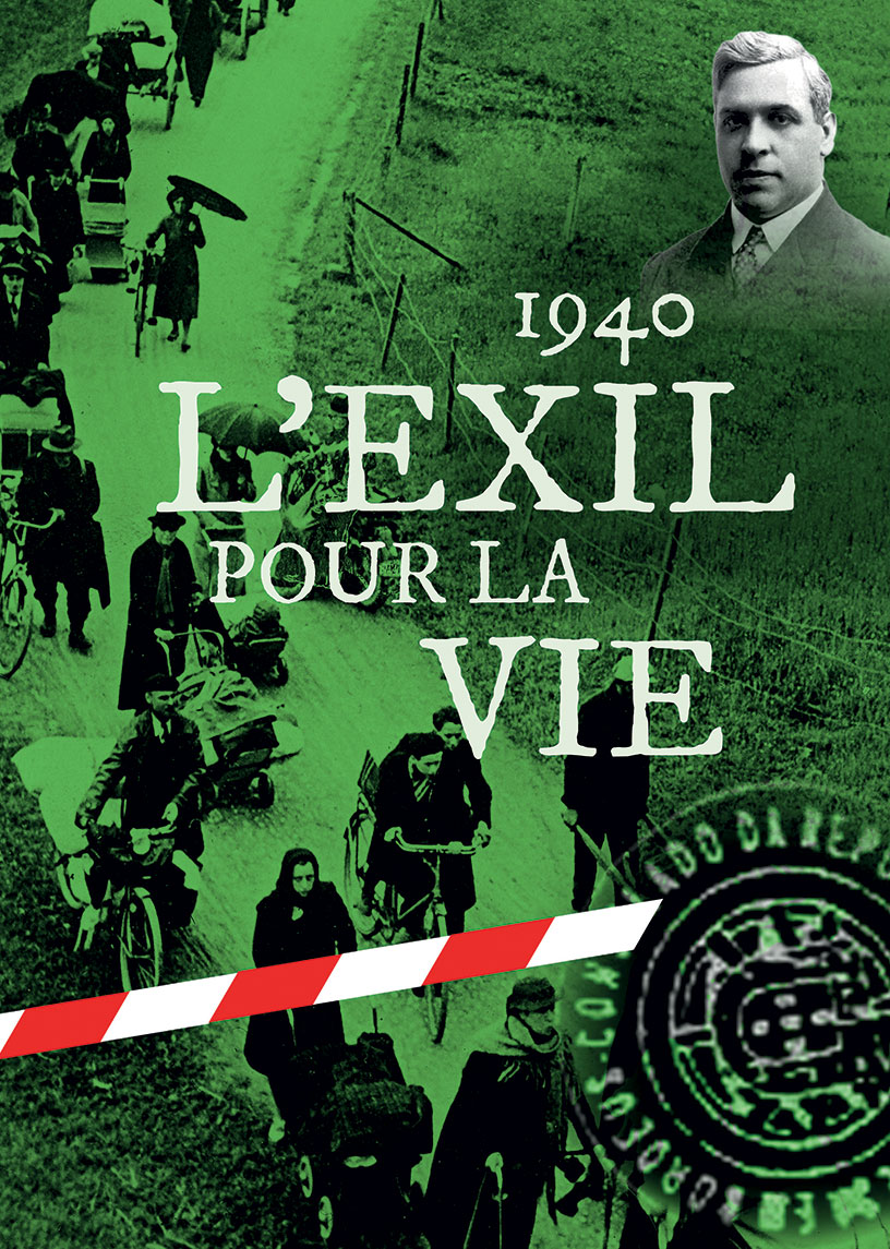 Affiche de l'expo "1940, L'exil pour la Vie". Comité national en hommage à Aristides Sousa Mendes