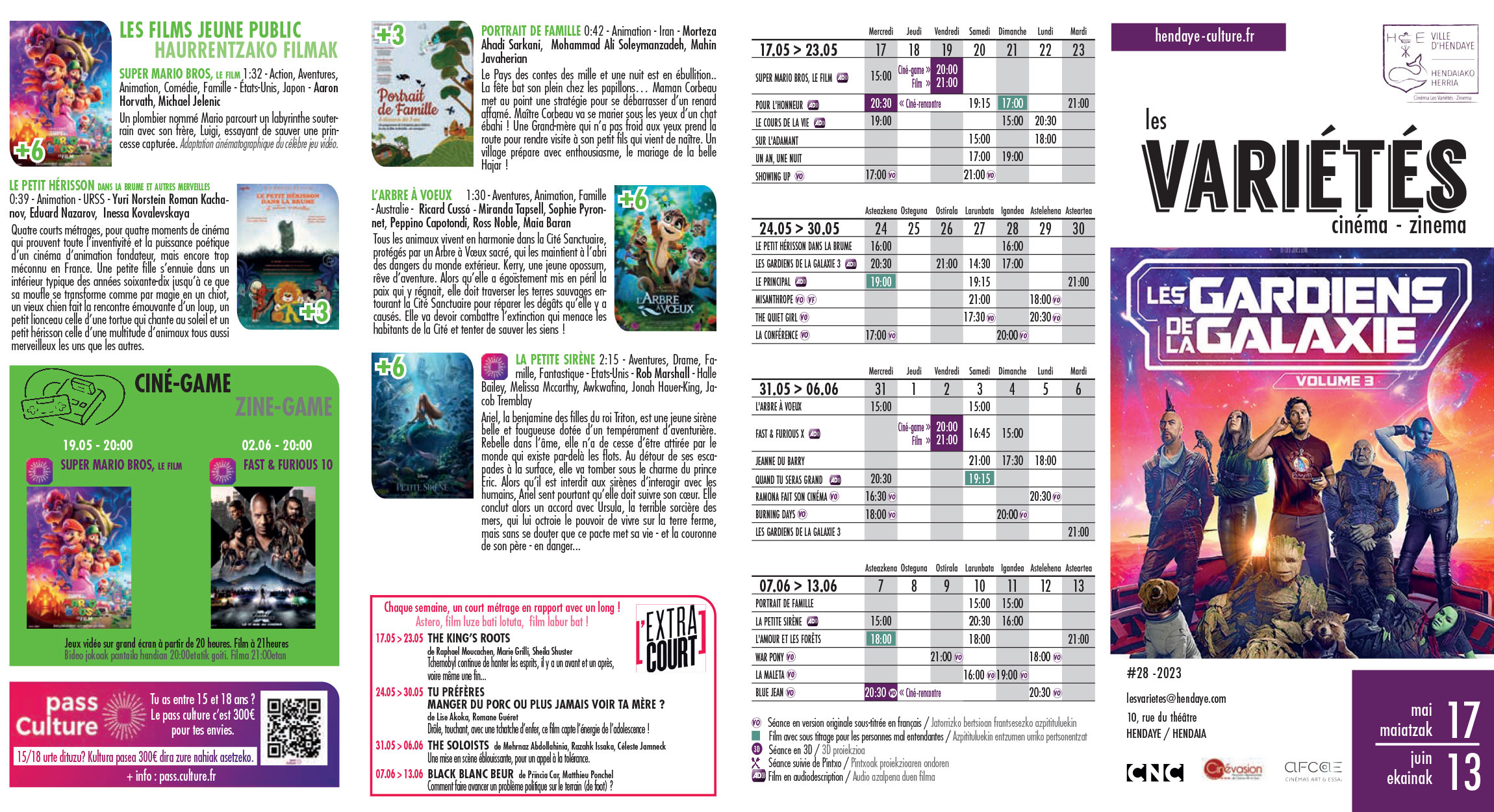 Programme du cinéma mai 2023