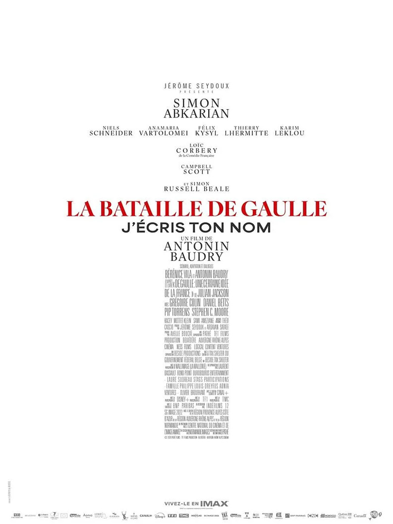 Affiche du film La bataille de Gaulle : j'écris ton nom