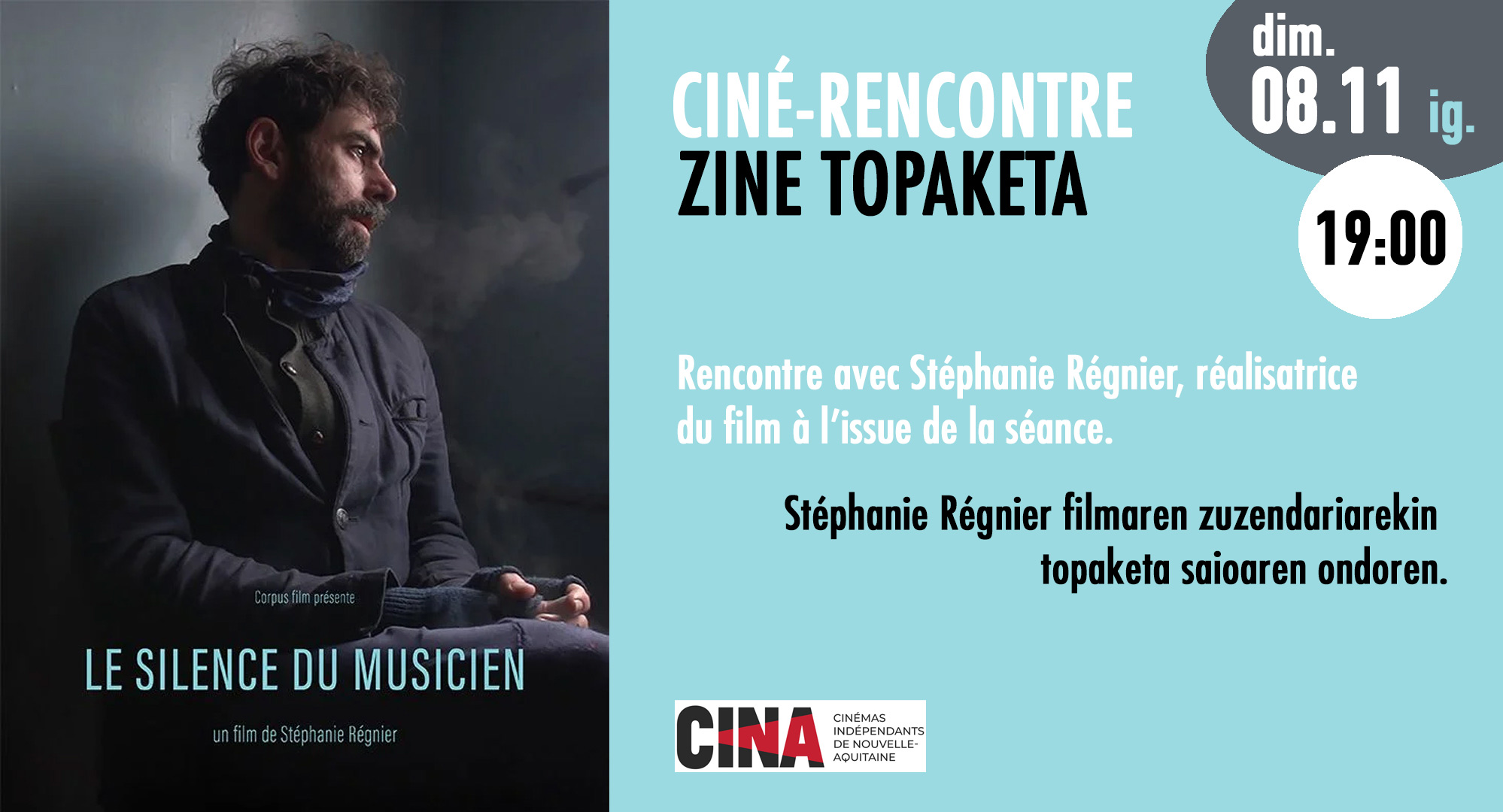 Bandeau ciné-rencontre Le silence du musicien